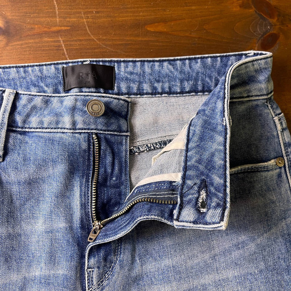 RtA Brand Brandi High Rise Kick Flare Crop Jeans Medium Blue Wash Womens 28 NEW - Picture 3 of 13